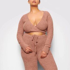 SKIMS Cozy Collection Wrap Sweater – Mauve | Size XXS/XS